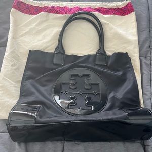 Tori Burch tote bag with cloth bag. Never used.